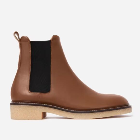 Everlane The Chelsea Boot In Leather Tobacco Brown Size 9.5 New - Picture 2 of 13